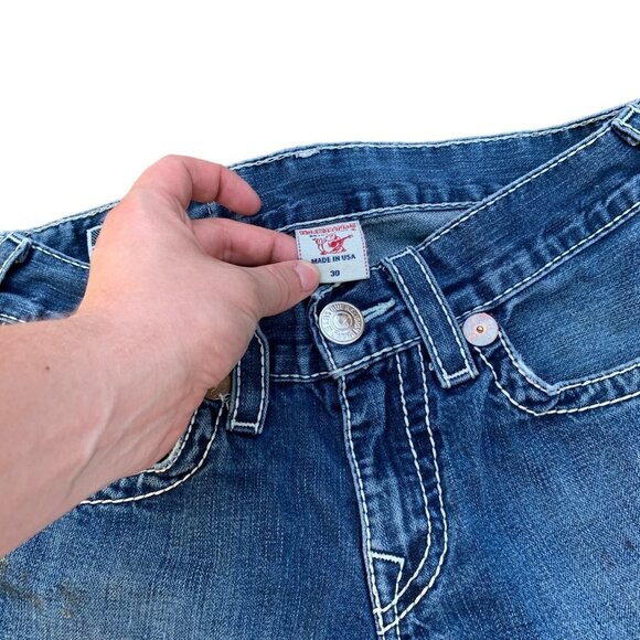 Vintage True Religion Jeans Size 30 BILLY BIG T Blue - Picture 3 of 8